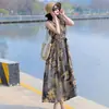 Nuevo Vestido de Verano 2026 con Diseño Ceñido a la Cintura, Vestido Adelgazante de Algodón y Seda de Alto Hilo, Elegante Vestido de Playa de Vacaciones Estilo Mamá