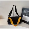 Bolso de hombro liso minimalista estilo japonés, bolso cruzado de nailon unisex, nuevo bolso cuadrado pequeño casual ligero 2026