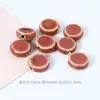 Accesorios para Joyería DIY Cuentas Cerámicas Planas de 16 mm Accesorios para Ropa Pulseras Cuentas Sueltas Cuentas Espaciadoras de Esmalte de Flor Material DIY