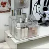 Armario Espejo Caja de Almacenamiento, Discos de Algodón, Borlas para Polvo, Lápiz Labial, Tocador, Estante de Almacenamiento Transparente, Organizador de Mesa para Cosméticos, Productos para el Cuidado de la Piel