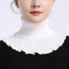 Bufanda de Nuevo Estilo Suéter de Mujer Otoño e Invierno Cálido Cubre Cuello Cervical Combinable Decorativo Cuello Falso Cuello de Lana Tejido Bufanda