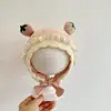 Gorro para bebé con tema de frutas para otoño e invierno, elegante gorro de lana tejido para bebés, lindo gorro de lana con protección para las orejas para niños pequeños