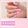 Pegatinas para uñas francesas Zhengxiang, color sólido, película de esmalte de uñas simple, pegatinas para uñas rojas de Internet europeas y americanas, pegatinas completas, personalización al por mayor transfronteriza