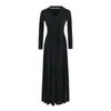 Vestido Negro Francés de Manga Larga para Mujer Otoño Temprano 2026 Nuevo Estilo Estilo Coreano Capa Interior Falda Larga Conjunto de Alta Gama