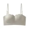 Nuevo Estilo Hermoso Sujetador de Espalda para Mujeres con Senos Grandes que Muestran Senos Pequeños, Push-Up Anti-Caída Verano Delgado Sin Costuras de Tirante Fino Sujetador