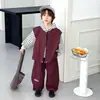 Ropa para Niños Rantuo 2026 Nuevo Conjunto de Primavera y Otoño para Niños Chaleco Casual Manga Larga a Rayas Pantalones Largos Conjunto de Tres Piezas Transfronterizo