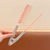 Flequillo de Aire Peine en Forma de V Tijeras de Peinado Coreanas Peine para Cabello Rizado Peine de Doble Propósito Peine Alisador