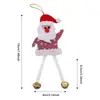 Nuevo Colgante de Árbol de Navidad para Personas Mayores Muñeco de Nieve Hueco Árbol de Navidad de Piernas Largas Accesorios Colgante de Reno de Dibujos Animados con Campana