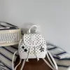 Mochila de Coelho Desenho Animado para Mulheres, Novo Estilo com Design de Cordão Plissado, Mochila Escolar para Estudantes, Mochila Infantil Fofa de Bolinhas
