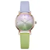 Nuevo reloj Shengke para mujer, esfera degradada, moda, moderno, correa de dos colores, movimiento de vida resistente al agua, fabricantes