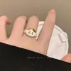 Infantil Lindo Esmalte Pequeño Panda Gato Xiaohua Anillo Abierto Año Nuevo Diseño Sensación Novia Anillo Abierto Lindo