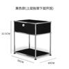 Mesa de noche minimalista USB simple nórdica para dormitorio con cerradura, combinación modular de celebridad de Internet, gabinete lateral de acero inoxidable para el hogar, almacenamiento