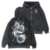 Otoño e Invierno Nuevo Anime Japonés Algodón Grueso Lavado Vintage Casual Holgado con Capucha Cardigan Moderno