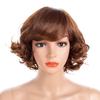 Peruca curta para comércio exterior touca fibra química cabelo curto cacheado europeu e americano touca de peruca feminina touca de cabelo cacheado micro moda atacado