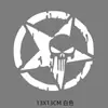 Pegatina de calavera de Punisher para coche, pegatina de calavera de estrella de cinco puntas con punta, personalizable