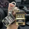Máquina tragamonedas mini creativa jugable, agitador, máquina de lotería, llavero colgante, bolsa de simulación