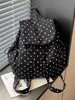 Mochila de Lona de Nylon con Lunares de Gran Capacidad para Mujer 2026 Nuevo Estilo de Moda de Gama Alta Mochila Versátil para el Viaje Diario