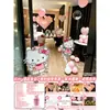 Propuesta de San Valentín Decoración Interior de Gama Alta Decoración de Gatito Set Completo Fondo para Confesión Sorpresa Tablero KT