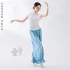 Nuevo conjunto de práctica de baile para mujer con cuello semi-alto, manga corta, top plisado, corte ajustado, adecuado para deportes, yoga y actuaciones