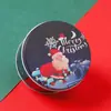 Navidad Año Nuevo creativos pequeños regalos para niños embalaje de bola de dibujos animados caja de regalo caja de dulces de hojalata al por mayor en stock
