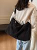 Bolso de mano a rayas de gran capacidad para otoño e invierno, estilo cruzado, sencillo y ligero, para mujer, 2024