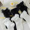 Meias Casuais Brancas de Laço de Renda Meias Femininas de Meia Panturrilha Meias Finas de Verão Estilo Japonês Doce Lolita Renda Meias Jk