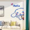 Perro de Canela Dibujo Animado Princesa Pegatinas de Pared Habitación Infantil Diseño de Pared Lindos Pegatinas de Fondo de Cabecera Autoadhesivas