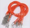 Colar de Fio de Cera Coreano 1,5 2mm Corda de Couro Fecho Lagosta Corrente com Pingente Acessórios DIY Feitos à Mão Joias Colar de Corda de Couro Sintético