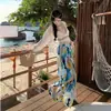 Protección solar para viaje en Yunnan abrigo pequeño manga de gasa top pequeño de punto color albaricoque camisa de aire acondicionado