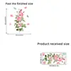 Nuevas Pegatinas de Pared de Rosas Rosa Brillante para Sala de Estar, Dormitorio y Vestíbulo Calcomanía Decorativa Autoadhesiva Removible Pintura Mly391