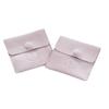 Fábrica Pedido Pequeño Personalizado Popular Portátil Tapa abatible Terciopelo de Microfibra Bolsillo Viaje Almacenamiento de Joyería Bolsa de Regalo
