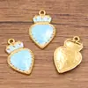 4 Cores 17X26mm Aço Inoxidável Dourado Coroa Pingente de Coração Pingente Colar Pulseira Acessórios Retrô