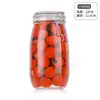 Frasco de Vidrio Sellado de Grado Alimenticio con Tapa de Cierre Rápido, Contenedor de Almacenamiento de Gran Capacidad para Vino de Frutas, Miel y Pepinillos
