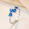 Anillo de Lujo Ligero Estilo Francés de Gama Alta con Microincrustaciones Completas de Diamantes para Mujer, Súper Brillante, Moderno, Exquisito, Versátil, Modelo Nuevo, Anillo de Venta Caliente en Transmisión en Vivo