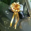 Decoração de local de festa de casamento com flor de puxar de fábrica transfronteiriça, decoração de carro de casamento, flor de puxar manual para motorista, embalagem, fita colorida, atacado