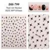 Celebridad de Internet Calcomanía para Uñas Estrella de Cuatro Puntas Joyería Versátil Estampado Caliente Plata Estrella de Ocho Puntas Calcomanía para Uñas Joyería Estilo Dh