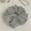 Estilo Francés Retro Ola Punto Anillo para el Cabello Intestino Grueso Banda Elástica Alta para el Cabello Cuerda Grande para el Cabello Cuerda para el Cabello Elegante Duradera Accesorios para el Cabello