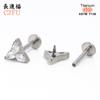 Pendientes de Titanio F136 con Circonita Studs para Cartílago Auricular en Forma de Corazón Studs Espirales Internos para Labio Pendientes Unisex Transfronterizos en Stock
