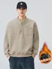 Ropa de Hombre Fengshe / Sudadera gruesa con forro polar para hombre, chaqueta larga de manga larga de moda resistente, novedad otoño e invierno 2026