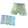 Ropa interior para niños de color claro con estampados, hecha de algodón puro y modal, Serie de bóxers transpirables para niños, Modelo 2