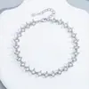 Plata de ley maciza S925, 26 piedras principales, engaste vacío de 4,2 mm, pulsera de diamantes DIY con diseño de diamantes apilados de alta gama