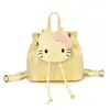 Mochila de diseño de nicho estilo coreano con solapa, bolso de hombro único, mini bolso escolar lindo de niña con estampado de leopardo
