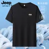 Jeep Spirit Jeep Hecho a Medida Camiseta de Manga Corta de Algodón Lycra Top para Hombre Casual Deportes Running Fitness Cuello Redondo