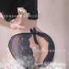 Coelho sujo lingerie sexy renda calcinha aberta laço sexy comércio exterior perspectiva tentação peça única entrega