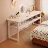 Penteadeira quarto simples moderno mesa de maquiagem 2026 novo estilo luxo leve simples quarto de aluguel retangular mesa de computador