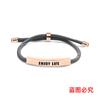 Pulseiras Tecidas Coloridas Transfronteiriças Europeias e Americanas Aproveite a Diversão da Vida Presentes Inspiradores de Feriado Pulseiras de Aço Inoxidável Gravadas