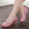 Zapatos de agujero para mujer 2023 nuevo verano hueco plástico goma sandalias zapatos de cristal puntera cerrada calzado exterior Nido de pájaro planos botas de lluvia para playa