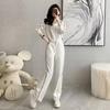 Moda de estilo estrangeiro Comércio exterior Terno feminino Cardigan de outono Suéter Calças de perna larga Estilo esportivo Casual Duas peças Terno da moda