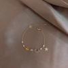 Pulsera elegante estilo coreano Mori para niña, diseño de nicho, pulsera de alta calidad con estrella, luna, circonita y perla, tobillera para mujer