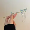 Grampo de Cabelo Pérola Lírio-do-Vale, Grampo de Cabelo com Franja Estilo Antigo, Acessório de Cabelo Pérola Lírio-do-Vale Ramo Dourado, Novo Acessório de Cabelo Estilo Chinês Retro Elegante Placa de Balanço
